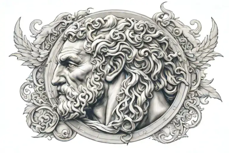 Atlas greek god tattoo design idea