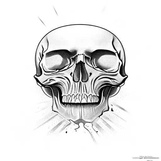 skull with rósese for eyes tattoo design idea