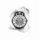 reloj  con dios chronos  tattoo design idea