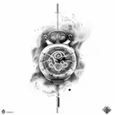 reloj chronos  tattoo design idea