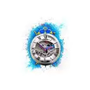 reloj con dios Chronos  tattoo design idea