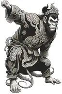 king monkey king tattoo design idea