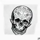 Skull tattoo design idea