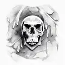 Skull tattoo design idea