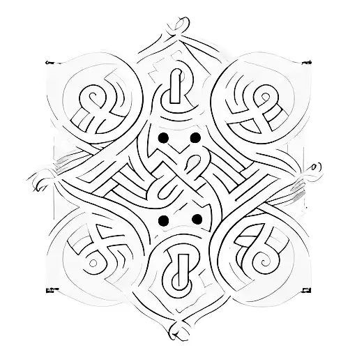 A minimalist tattoo of a fencer's footwork pattern, highlighting the precision and technique involved in sabre fencing tattoo design idea