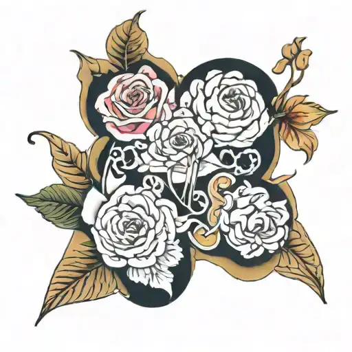 names of Erika, Mason, Logan, Ashlyn tattoo design idea