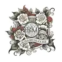names of Erika, Mason, Logan, Ashlyn tattoo design idea