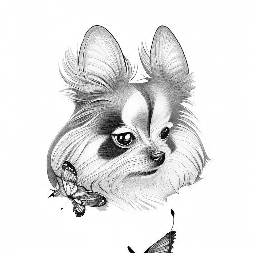 papillon tattoo design idea