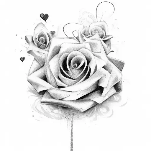 I want the word “Veronique“ in a graffiti font and it shaded in and flower and hearts around it  tattoo design idea