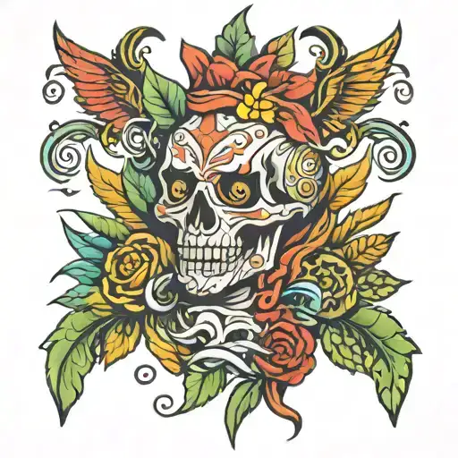 Cadillac  oingo boingo Jamaica  tattoo design idea