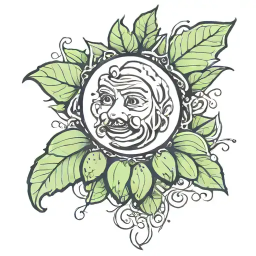 cucumber bum tattoo design idea