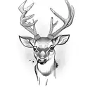 deer tattoo design idea