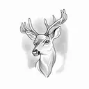 deer tattoo design idea