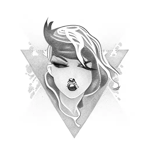 women on strip poll tattoo design idea