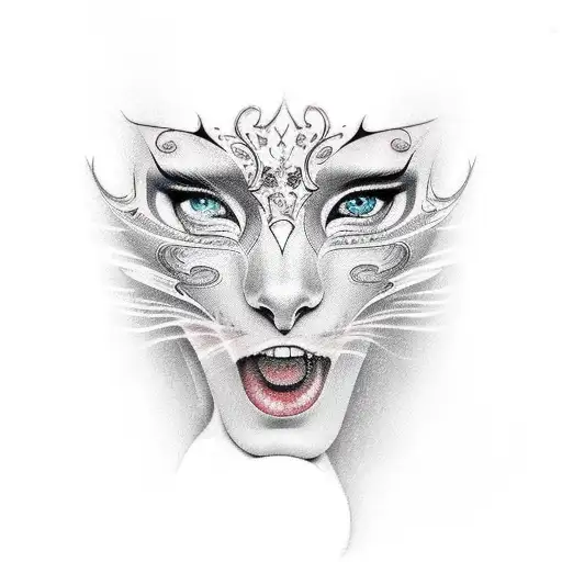 women on strip poll tattoo design idea