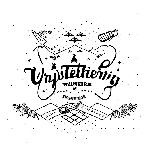 sisters  camping wine waitress family freedom optimisme virgo  tattoo design idea