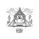 camping wine waitress family sisters freedom optimisme virgo  tattoo design idea