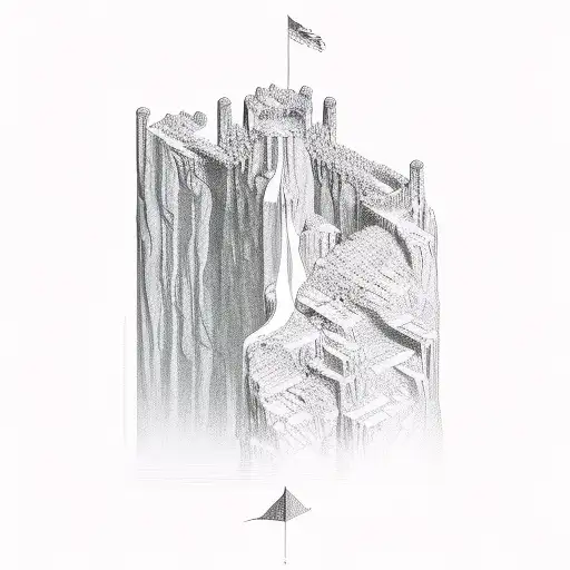 monument valley road tattoo design idea