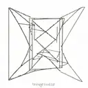 trinagle formed out of  letters NYX tattoo design idea