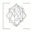 trinagle formed out of  letters NYX tattoo design idea