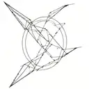 trinagle formed out of  letters NYX tattoo design idea