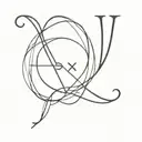 small  trinagle formed out of  letters "NYX" tattoo design idea