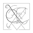 small  trinagle formed out of  letters "NYX" tattoo design idea