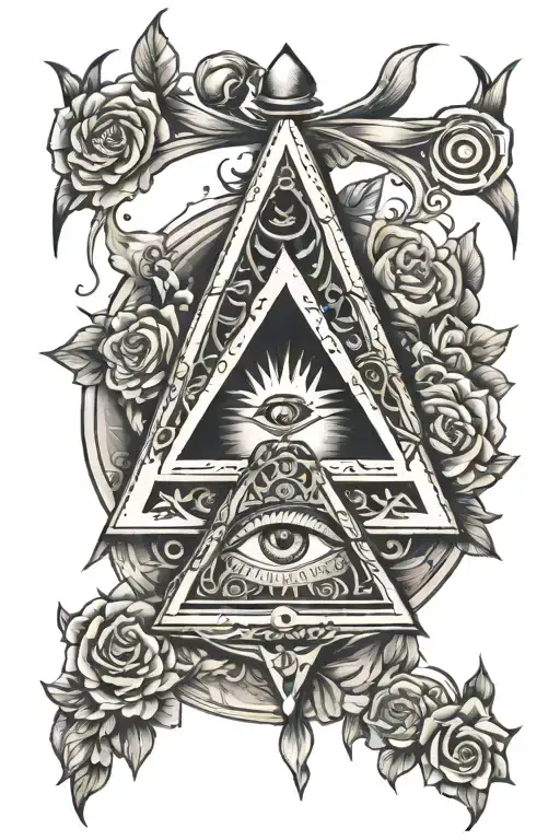 illuminati symbol tattoo design idea