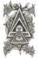 illuminati symbol tattoo design idea