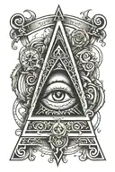 illuminati symbol tattoo design idea