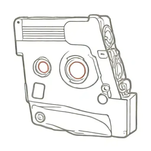 old vhs tape classic minimalist sketch only that very simple tattoo design idea
