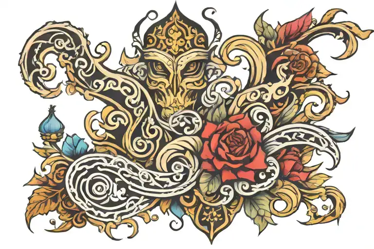 Scroll tattoo design idea