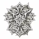 Maltese cross tattoo design idea