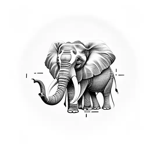 Elephant tattoo design idea