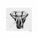Elephant tattoo design idea