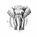 Elephant tattoo design idea
