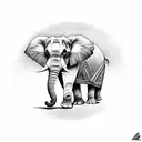 Elephant tattoo design idea