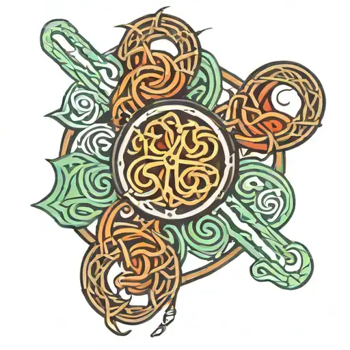 celtic electrician tattoo design idea