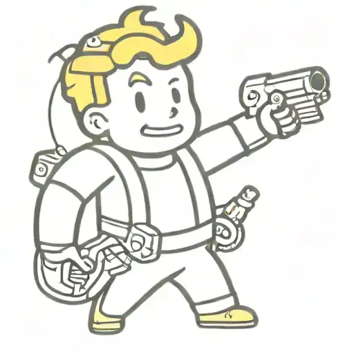 fallout vault boy tattoo design idea