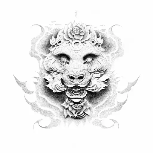 Foo Dog tattoo design idea