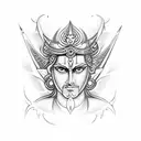 karna mahabharat tattoo design idea