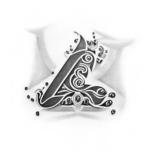Formula 1 car with the letter J tattoo design idea