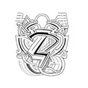 Formula 1 car with the number 19 and the letter J tattoo design idea