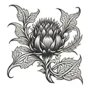 keltic knot Scottish thistle   tattoo design idea