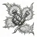 keltic knot Scottish thistle   tattoo design idea