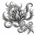 keltic knot Scottish thistle   tattoo design idea