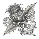 keltic knot Scottish thistle   tattoo design idea