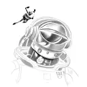 Buzz Lightyear representing the union between a father and a son tattoo design idea