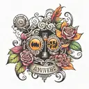 anniversary date tattoo design idea