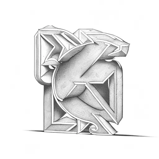 letters IRA in same order with book in negative space tattoo design idea